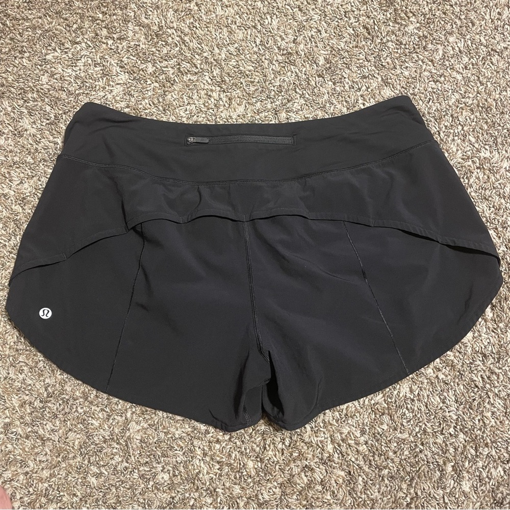 Lululemon Black Speed Up Shorts 4” - Picture 4 of 8